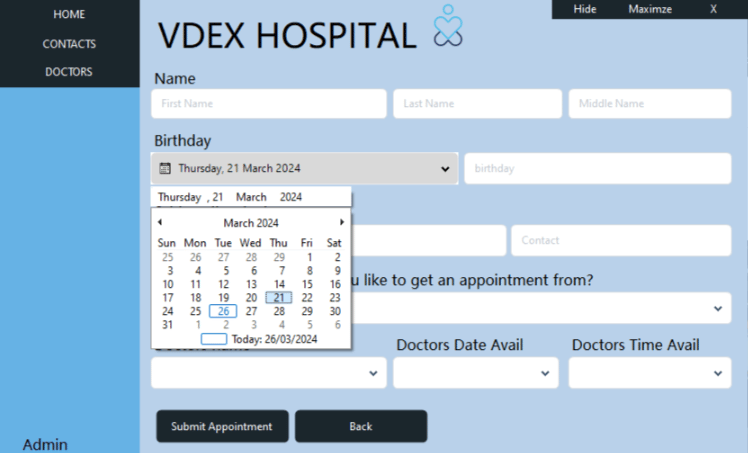 Reservation Desktop Application - Screenshot 4